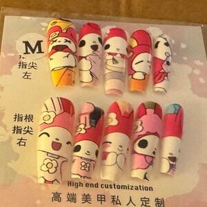 🐼‎ Cartoon Cutie Press-On Nail Set 🐼